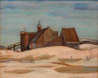 Barns, L'Ilet, Oil on panel, 8½'' x 10½''<span class="sold">sold</span>