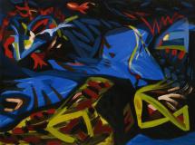 La grenouille sur fond bleu, 1944, Oil on canvas, 32'' x 43''<span class="sold">sold</span>