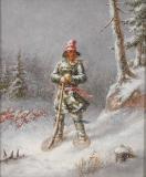 Chasseur dans le blizzard, Oil on canvas, 11'' x 9''<span class="sold">sold</span>