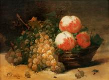 Still life with fruits, Huile sur toile, 12'' x 16''<span class="sold">vendu</span>