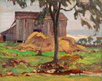 The old Dobson barn, Oil on panel, 8½'' x 10½''<span class="sold">sold</span>