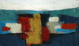 October Land, 1957, Oil on canvas, 11'' x 18''<span class="sold">sold</span>