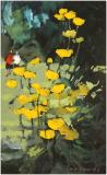 Yellow poppies, Oil on panel, 11'' x 7''<span class="sold">sold</span>