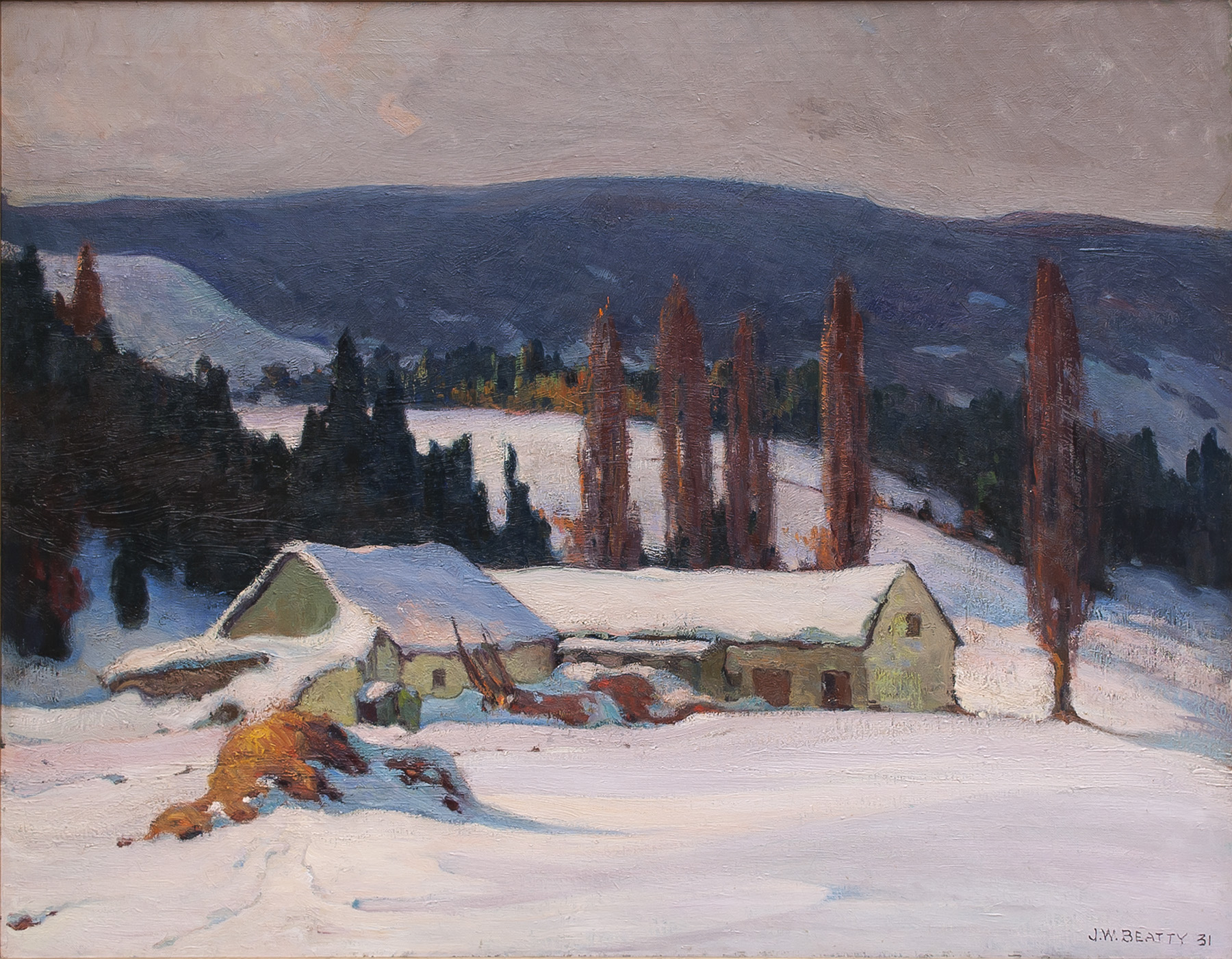 Winter, Baie St-Paul, Québec, 1931, huile, 30'' x 38''