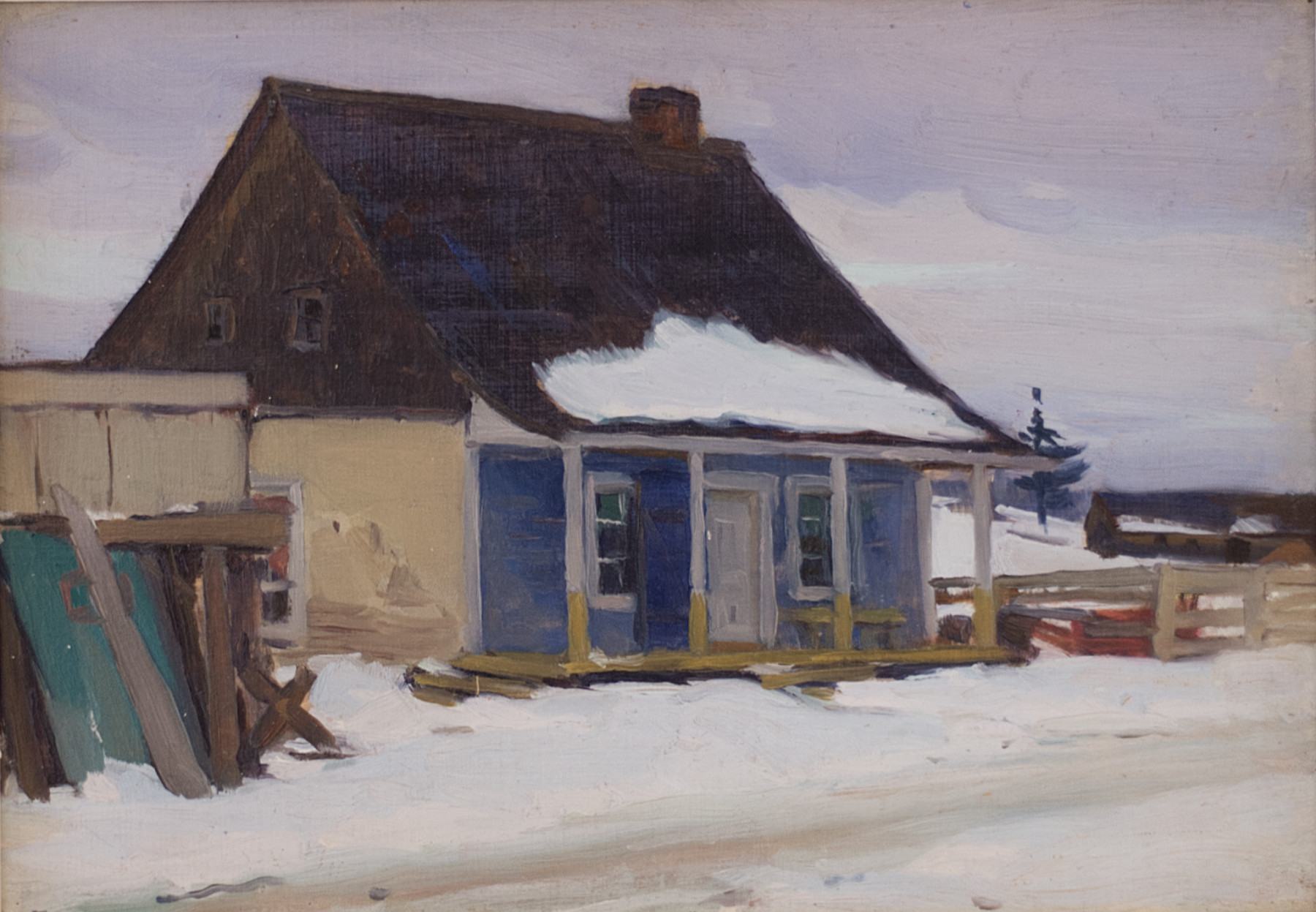 Old house, Baie-St-Paul, Oil on panel, 6.25'' x 9.25''