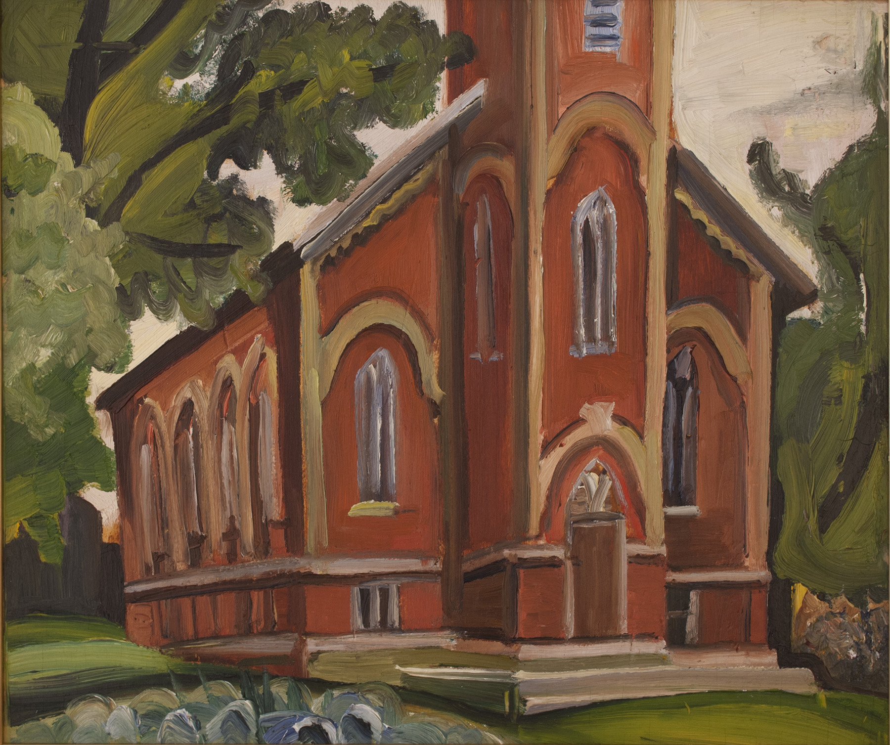Church in the country, Oil on panel, 12'' x 14''