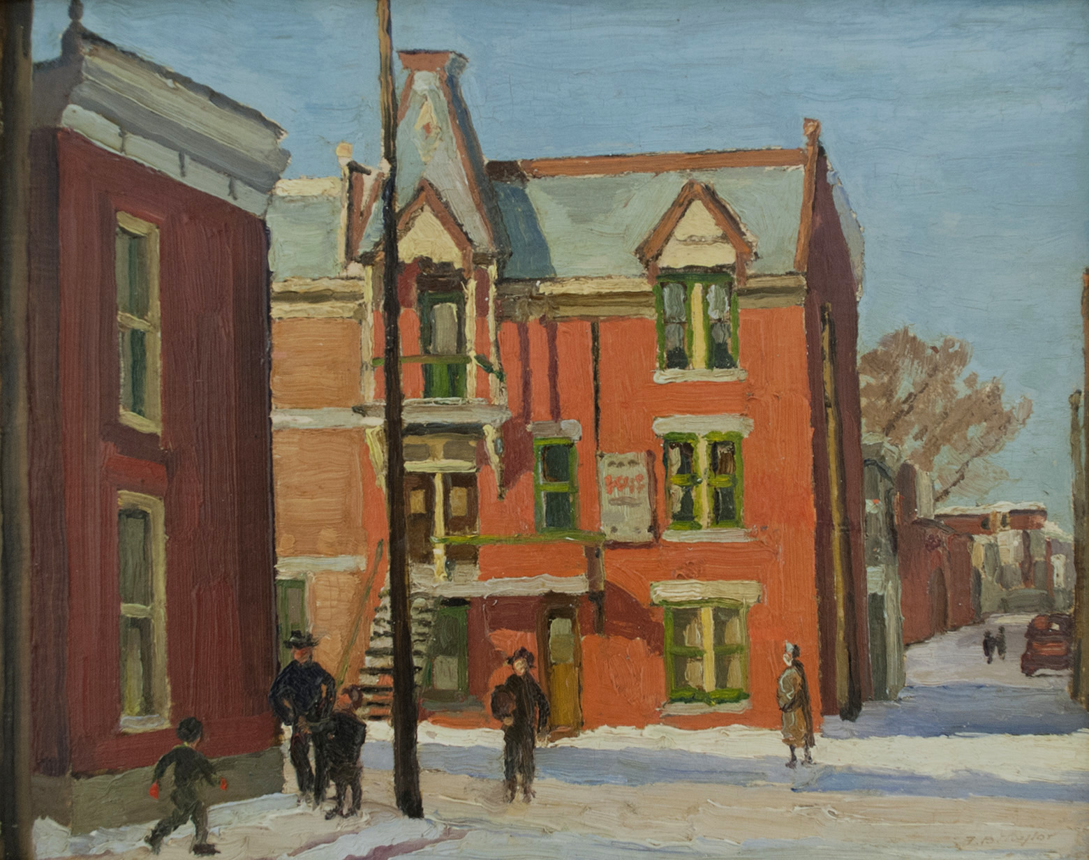 Roy and Christophe St., 1950, Oil on board, 8¼'' x 10¼''