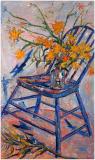 Blue chair still life, Huile sur toile, 36'' x 22''<span class="sold">vendu</span>