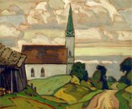 Church at Testin, 1932, Oil on panel, 9¼'' x 11¼''<span class="sold">sold</span>