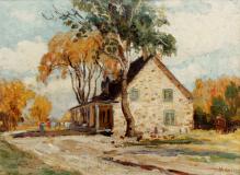 French Canadian house, Oil on panel, 9'' x 12''<span class="sold">sold</span>