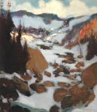Dégel en montagne, Oil on canvas, 24'' x 21''<span class="sold">sold</span>