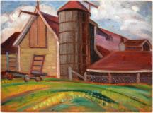 Farm, Oil on panel, 9'' x 12''<span class="sold">sold</span>