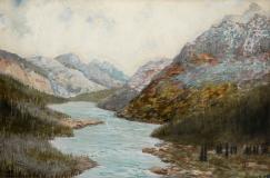 Kicking Horse River, Mount Stephen, Watercolour on paper, 6½'' x 9¾''<span class="sold">sold</span>