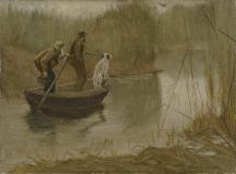 Chasse aux canards par un matin brumeux, Oil on canvas, 11¼'' x 15¼''<span class="sold">sold</span>