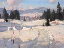 March morning, St-Sauveur, Oil on canvas, 12'' x 16''<span class="sold">sold</span>