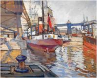 Montreal harbour, 1939, Gouache on paper, 19½'' x 24''<span class="sold">sold</span>