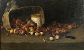 Nature morte aux oignons, Oil on canvas, 12'' x 20''<span class="sold">sold</span>