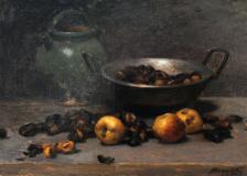 Nature morte aux pommes et marons, 1902, Huile sur toile, 18½'' x 25¾''<span class="sold">vendu</span>