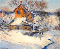 Old mill in winter, Huile sur toile, 20'' x 24''<span class="sold">vendu</span>