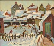 Partie de hockey, 1936, Oil on canvas, 18¼'' x 31¼''<span class="sold">sold</span>