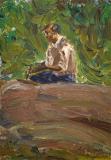 Sketch of Tom Thomson, Oil on panel, 9¾'' x 7''<span class="sold">sold</span>