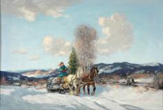 Sunny Winter day, 1944, Oil on canvas, 15½'' x 22½''<span class="sold">sold</span>