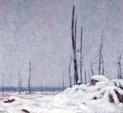 Winter Landscape, Huile sur toile, 18½'' x 20½''<span class="sold">vendu</span>