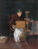 Woman at work, Oil on canvas, 18'' x 14''<span class="sold">sold</span>